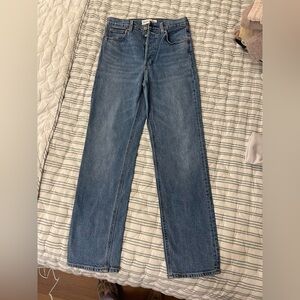 Denim Forum Classic Blue Straight Leg Jeans